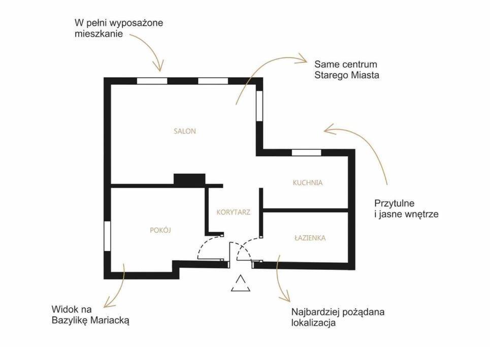 Apartmán Urokliwy Apartament Gdaňsk Exteriér fotografie